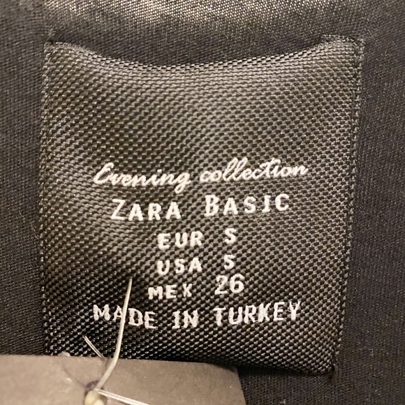 NWT Zara -Multi Flap Tank Mini Dress Black White S - Picture 4 of 7